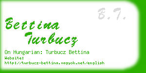 bettina turbucz business card